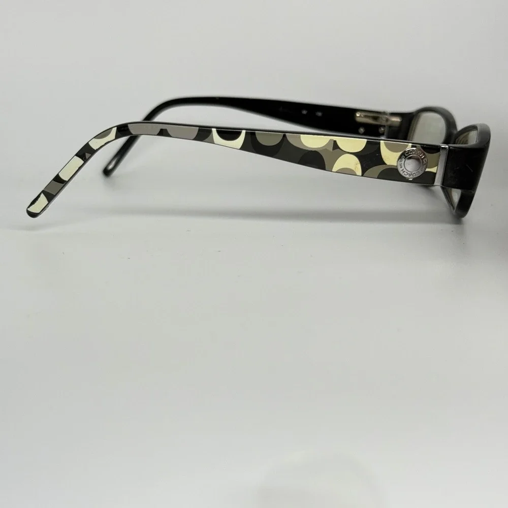 Coach Bernice 844 Black Eyeglasses Frames Signature C‎ Pattern Arms 135mm 22132